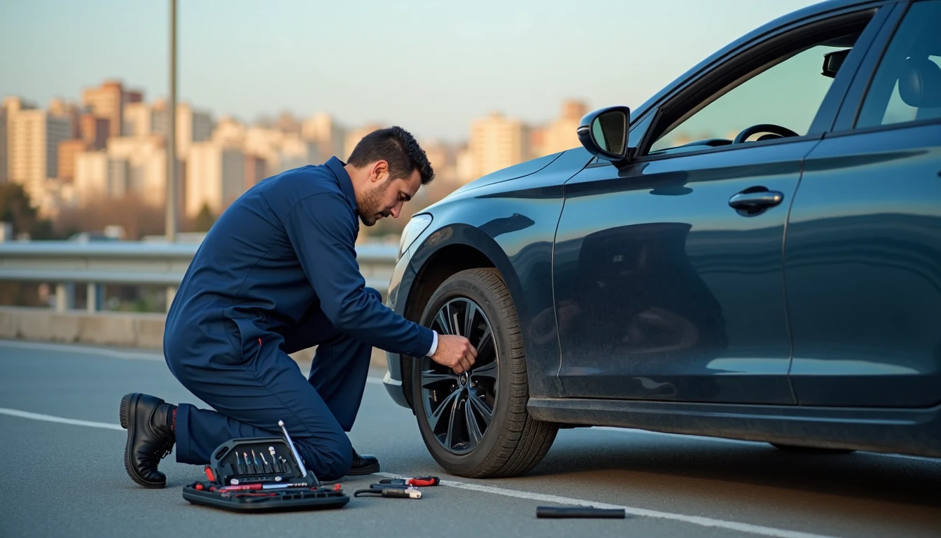 Ankara yol yardım destekli araç kiralama ile profesyonel lastik değişimi